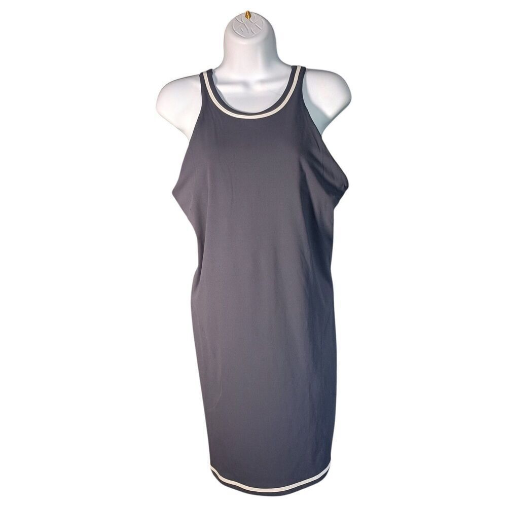Vuori Volley Dress Womens Large Gray Athletic Mini Pockets Tennis Pickleball